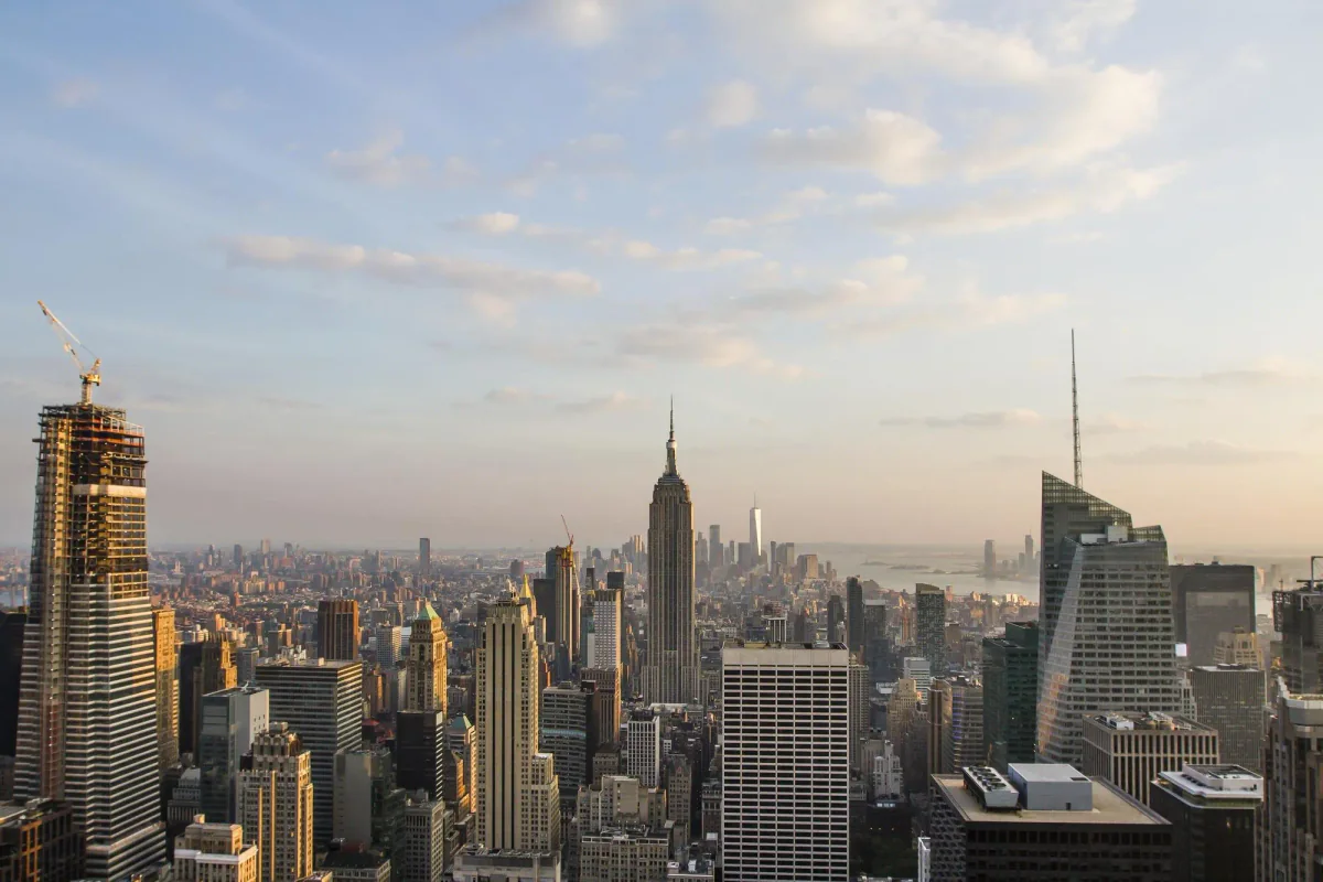 Midtown Manhattan skyline with corporate office towers
